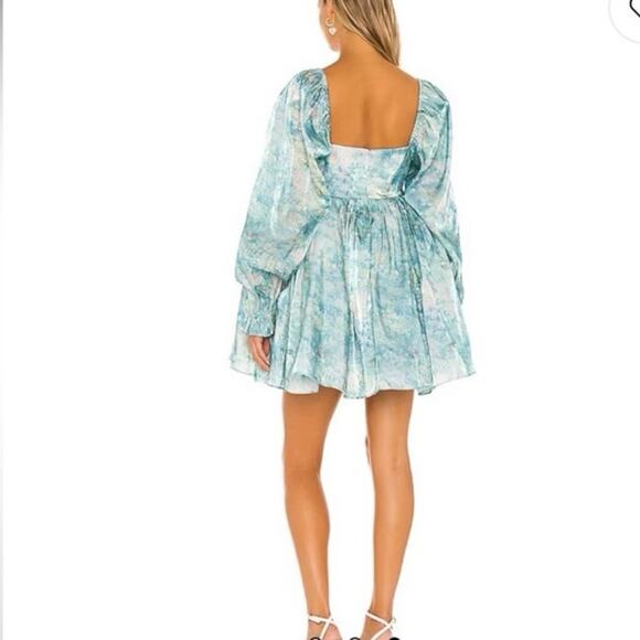 Selkie The Abbot Puff Mini Dress in Abbott Prairie Size Large - Picture 3 of 9